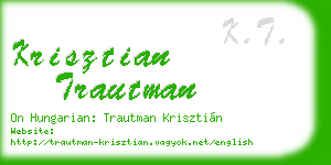 krisztian trautman business card