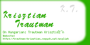 krisztian trautman business card